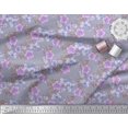 thumbnail image 2 of Soimoi Modal Satin Fabric Leaves & Buttercup Floral Decor Fabric Printed Yard 42 Inch Wide, 2 of 3