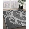 thumbnail image 3 of Ahgly Tapis d'Intérieur Lavable en Machine Carré Gris Foncé, 8 Pieds Carré, 3 of 7