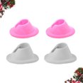 thumbnail image 4 of MasteelfCA 4pcs Practical Nail Polish Bottle Base Holder Nail Art Manicure Tools Nail Art Supplies Nail Polish Bottle Rack for Home Shop (Pink + White), 4 of 7