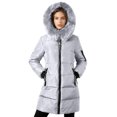 thumbnail image 4 of Fall/Winter Saving! srobpty Women's Long Sleeve Puffer Jacket, Women's Winter Down Jacket with Hood Waist and to Overcome Outer Long Sleeve Long Coats Gray, S, 4 of 4