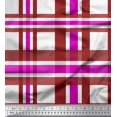 thumbnail image 1 of Soimoi Pink Poly Georgette Fabric Gingham Check Printed Fabric 1 Yard 42 Inch Wide, 1 of 5