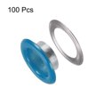thumbnail image 3 of Unique Bargains 100PCS Grommets Eyelets 2/5 Inch (10mm) ID Hole Metal Self Backing Eyelet with Washers for Leather Blue, 3 of 7