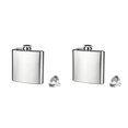 thumbnail image 1 of QualitChoice 4 5 6 7 8 10 18oz Stainless Steel Hip Alcohol Flask Cap + Funnel 6 oz 2Set, 1 of 6