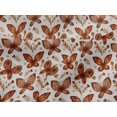 thumbnail image 4 of oneOone Viscose Jersey Rust Brown Fabric Insect & Floral Feather Fabric For Sewing Printed Craft Fabric By The Yard 60 Inch Wide, 4 of 5