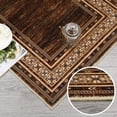 thumbnail image 3 of GOGRANT Washable Area Rug 9x12ft Reddish-brown Non Slip Modern Print Carpet, 3 of 16