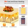 thumbnail image 4 of Costway Rollable & Portable Electric Warming Tray with Fasting Heating Timer Auto Shut-Off White, 4 of 10