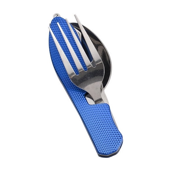 Blue Detachable Aluminum-Handled Folding Multi-Tool: Swiss-Style Outdoor Utility Knife with Fruit-Cutting Function, Compact & Portable for Hiking, Camping, Picnics – Durable, Versatile Gear Ideal as