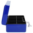 thumbnail image 4 of Cash Box, Safe Box Wth Key Security Lock Box Lock Case, For Home Office Blue, 4 of 8