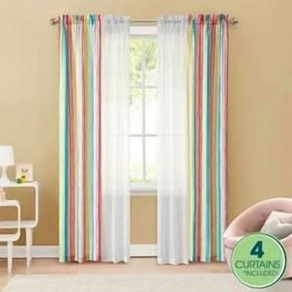 Ensemble de 4 panneaux de rideaux Your Zone, 27,5" x 84