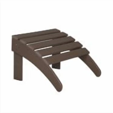 WestinTrends Outdoor Ottoman, Patio Adirondack Ottoman Foot Rest, All Weather Poly Lumber Folding Foot Stool for Adirondack Chair, Widely Used for Outside Porch Pool Lawn Backyard, Dark Brown