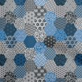 thumbnail image 1 of oneOone Georgette Viscose Blue Fabric Geometric Craft Projects Decor Fabric Printed By The Yard 42 Inch Wide, 1 of 5