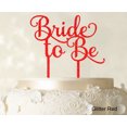 thumbnail image 1 of Bride To Be Wedding Cake Topper Custom Glitter Cake Topper Wedding Cake Decoration Available 6-7 Inches Wide, 1 of 1