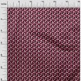 thumbnail image 2 of oneOone Cotton Jersey Crimson Red Fabric Chevron Geometric Sewing Craft Projects Fabric Prints By Yard 58 Inch Wide, 2 of 4