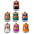 thumbnail image 4 of 1 Set Chinlon Nylon Sports Underwear Solid Style Replacement Color Replacement Breathable Wire Free Running Jogging Bodybuilding Vest Bra Green L, 4 of 6