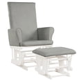 thumbnail image 1 of Costway Baby Nursery Relax Rocker Rocking Chair Glider & Ottoman Set w/Cushion Grey, 1 of 10