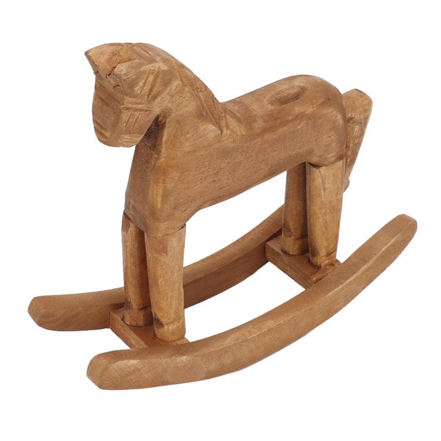 Rocking Wooden Horse Decor, Wooden Horse Toy Pine Material Strong Sturdy For Bedside Table For Bookrack For Table