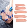 thumbnail image 3 of Silicone Nail Training Finger, High Elasticity 5Pcs High Simulation Nail Art Practice Fingers  For Nail Salon, 3 of 8
