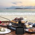 thumbnail image 3 of KAKOWELY 4pcs Square Shape Mini Raclette Grill Pans Stainless Steel Barbecue Cheese Melt Pan,7.09"X3.43"X0.39", 3 of 5