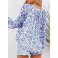 thumbnail image 3 of ORUYROP Blouses Décontractées Boho à Imprimé Floral Col en V Manches Longues Amples pour Femmes, 3 of 6