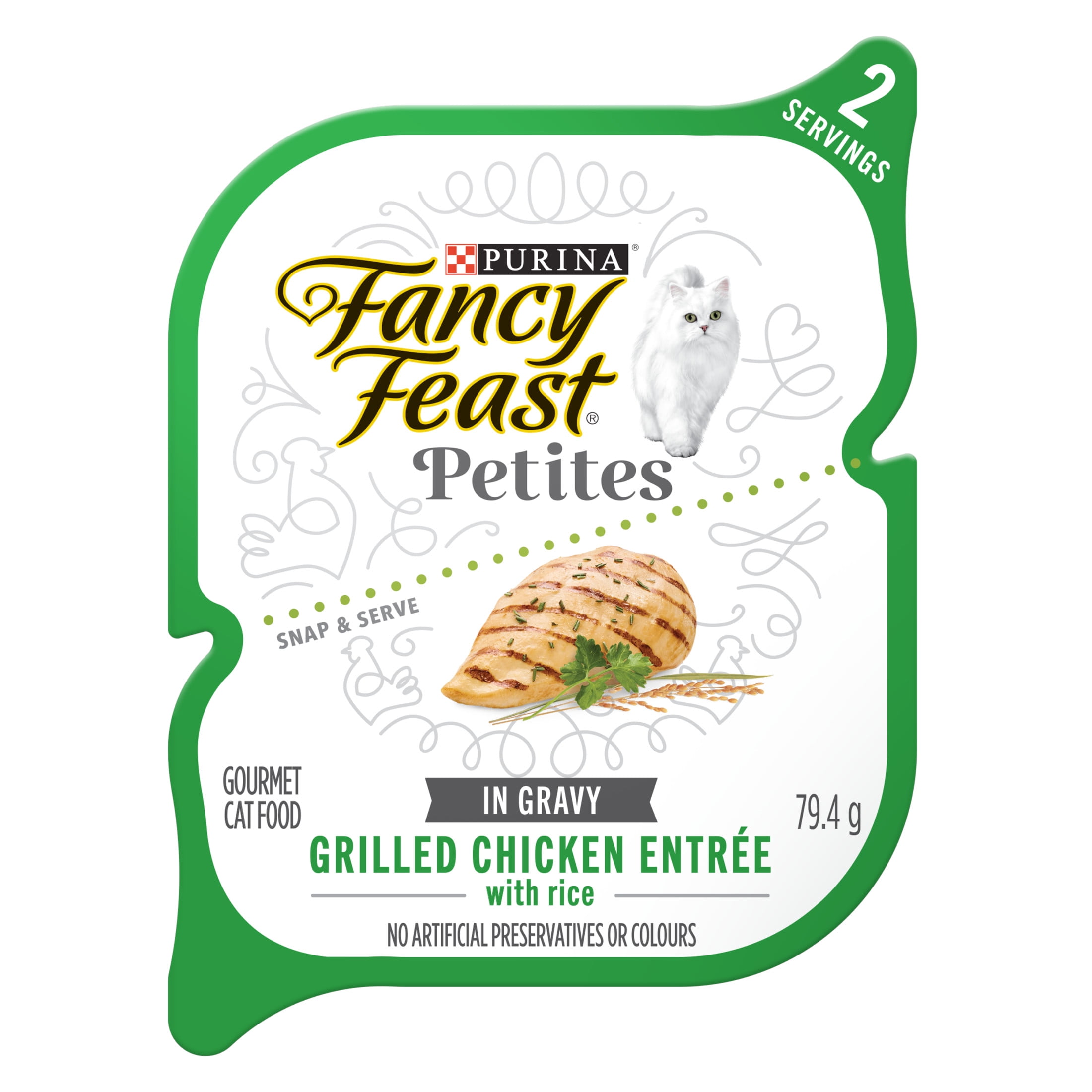 Purina Fancy Feast Petites Grilled Chicken Entrée in Gravy, Wet Cat Food 79.4g