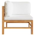 thumbnail image 2 of vidaXL Corner Sofa with Cream Cushions Solid Teak Wood, 2 of 5