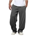 thumbnail image 1 of Erwazi Sweatpants for Men Wide Leg Drawstring Elastic Waist Open Bottom Athletic Pants Solid Casual Comfy Running Trousers with Pockets, 1 of 5