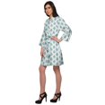 thumbnail image 3 of Moomaya Short Robe For Women Plus Size Printed Cotton Robe Lightweight Nightwear, 3 of 6