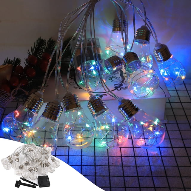 Dvkptbk outdoor string lights Solar String Lights Outdoor, Light Strings with 20 LED Filament Bulbs, Patio Lights for Home Garden Tents Porch Backyard Patio Party Wedding