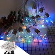 Dvkptbk outdoor string lights Solar String Lights Outdoor, Light Strings with 20 LED Filament Bulbs, Patio Lights for Home Garden Tents Porch Backyard Patio Party Wedding