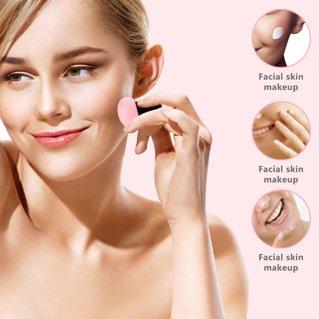 LOLIPPYY 5pcs Makeup Sponge with Case Assorted Color 2.2X1.6X1.6in for Face Powder Application and Blending