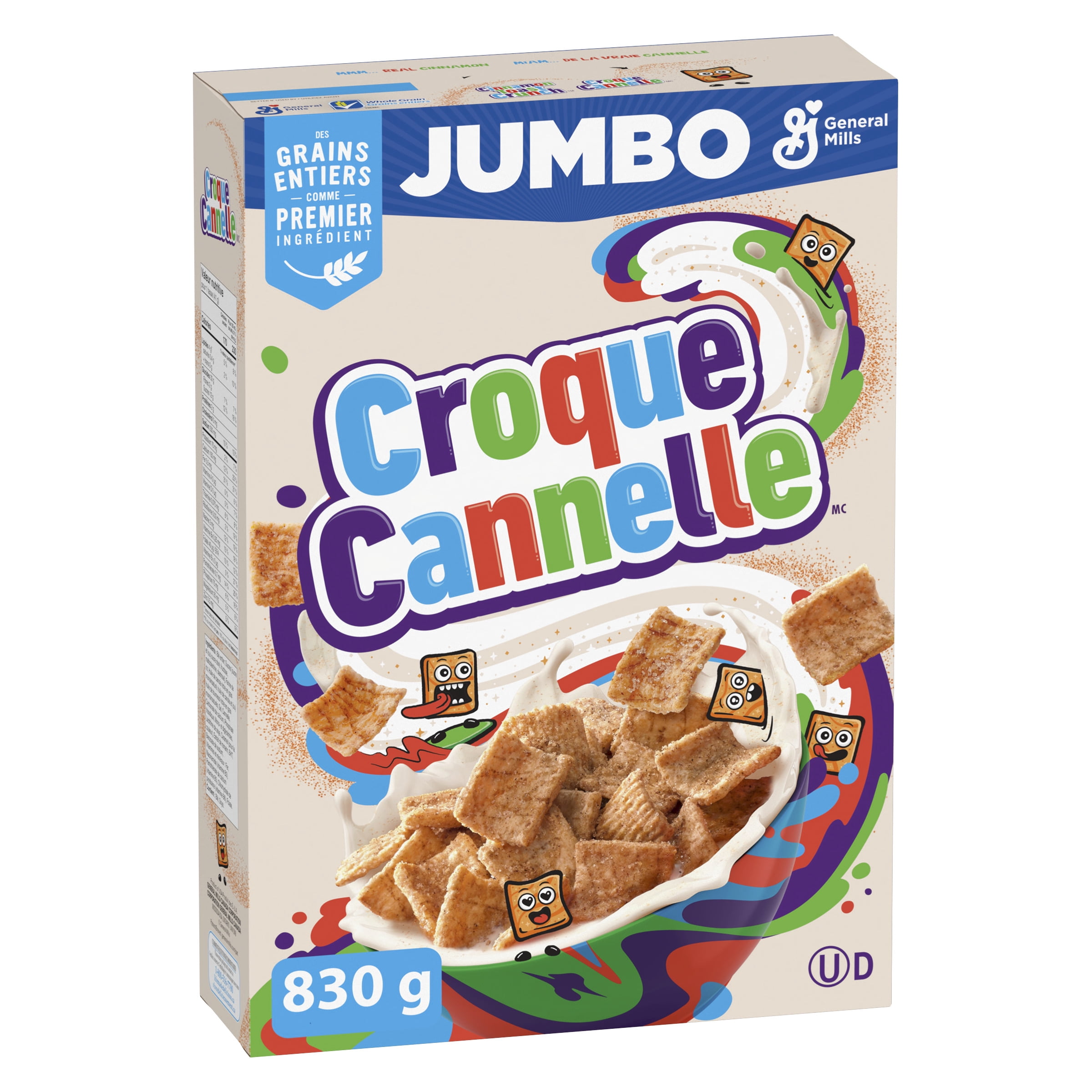 Croque Cannelle, Céréales Pour le Petit-déjeuner, Grains Entiers, Format Géant, 830 g