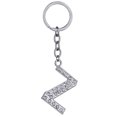 thumbnail image 1 of Key Chain Rhinestone A to Z Design Pendant Keychain Key Ring for Handbag Decor, 1 of 8