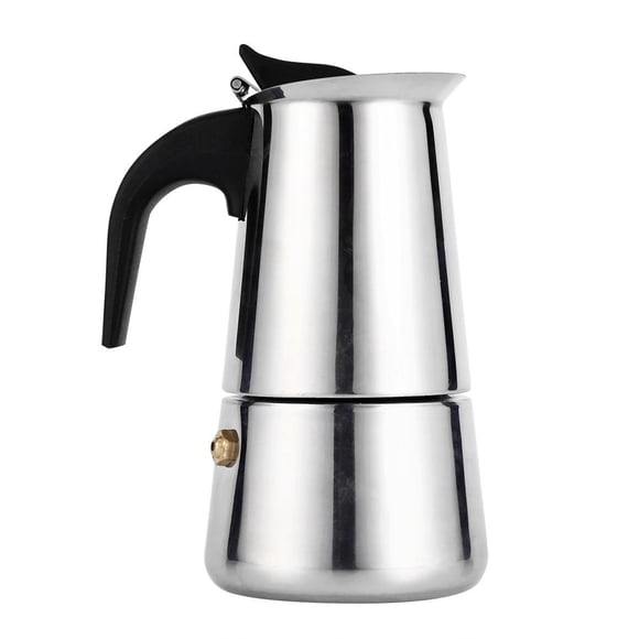 WALFRONT Stainless Steel Percolator Moka Pot Espresso Coffee Maker Stove Home Office Use 100ml/200ml/300ml/450ml