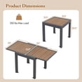 thumbnail image 3 of Gymax Table de Patio Extensible 31,5 Pieds'-63 Pieds' avec Orthèse en L Incluse pour Fixation Extérieur, 3 of 10