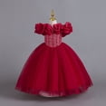 thumbnail image 2 of Robes Formelles pour Filles Robe de Bal à Épaules Dénudées Robes en Tulle pour Tout-Petits Robe de Danse pour Filles 8-9 Ans, 2 of 5