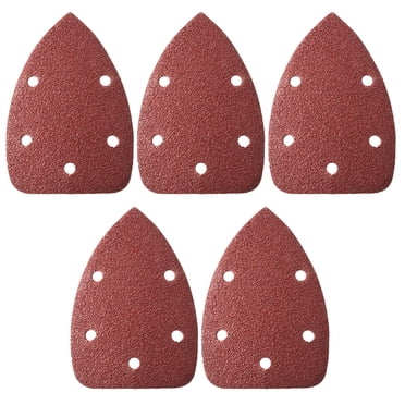 Unique Bargains Mouse Detail Sander Sandpaper Pads Flocking Sanding Paper Assorted 40 Grits 5pcs
