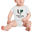 thumbnail image 2 of I Heart My Pakistani Unlce Pakistan Love Flag Newborn Baby Bodysuits, 2 of 5