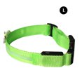 thumbnail image 2 of USB Rechargeable Luminous Pet Collar Light Collar Neck Neck Glowing LED Light Flashing Collar with Webbing, Green, L, 2 of 7