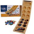thumbnail image 1 of WE Games Folding Mancala - Solid Wood Board & Glass Stones, 1 of 11