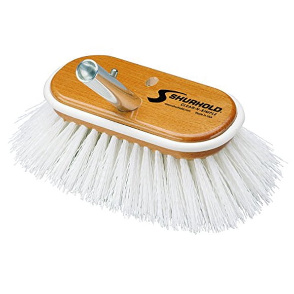 Shurhold 950 6" Deck Brush with Extra Stiff White Polypropylene Bristles