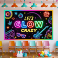 thumbnail image 3 of Neon Lights Glow Party Banner Retro Design Disco Theme for Birthday Party Indoor Decoration Dance Event, 3 of 5