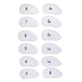 thumbnail image 2 of facefd Ensemble de 12 Pcs Couvre-Chefs de Golf en Cuir PU Imperméable Blanc, 2 of 5