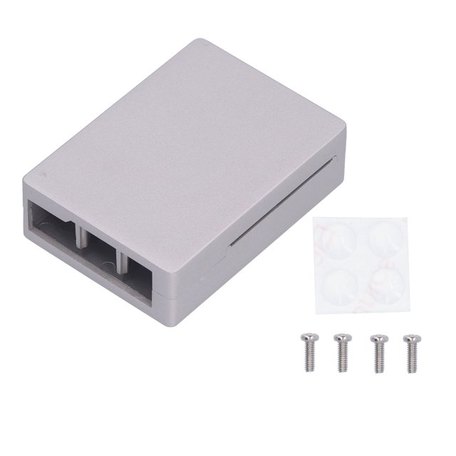 Coque pour Raspberry Pi 3 Coque de Refroidissement Dissipateur Thermique Boîte en Métal Alliage d'Aluminium Protection Gris