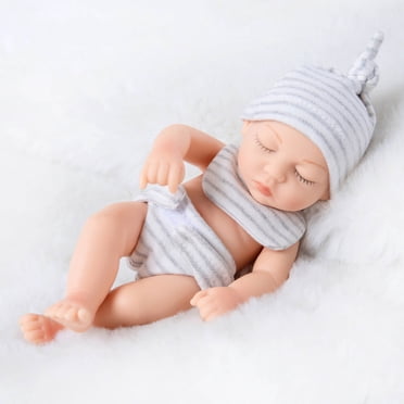Meitianfacai Poupées Bébé Reborn de Simulation - pour Enfants de 2 à 12 Ans - Poupées Bébé Nouveau-Né Réalistes Souples de 7 Pouces Corps en Vinyle Poupées Bébé Réalistes Cadeaux d'Anniversaire pour Garçons Filles
