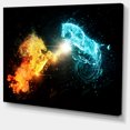 thumbnail image 2 of Chevaux Abstraits Feu et Eau - Impression sur Toile Animal, 2 of 3