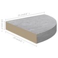 thumbnail image 4 of vidaXL Étagères d'Angle Murales 4 Pcs Gris Béton 25x25x3,8 cm MDF, 4 of 5