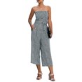 thumbnail image 1 of DYMADE Womens Summer Strapless Wide Leg Jumpsuit Capri Pants Sleeveless Romper, 1 of 4