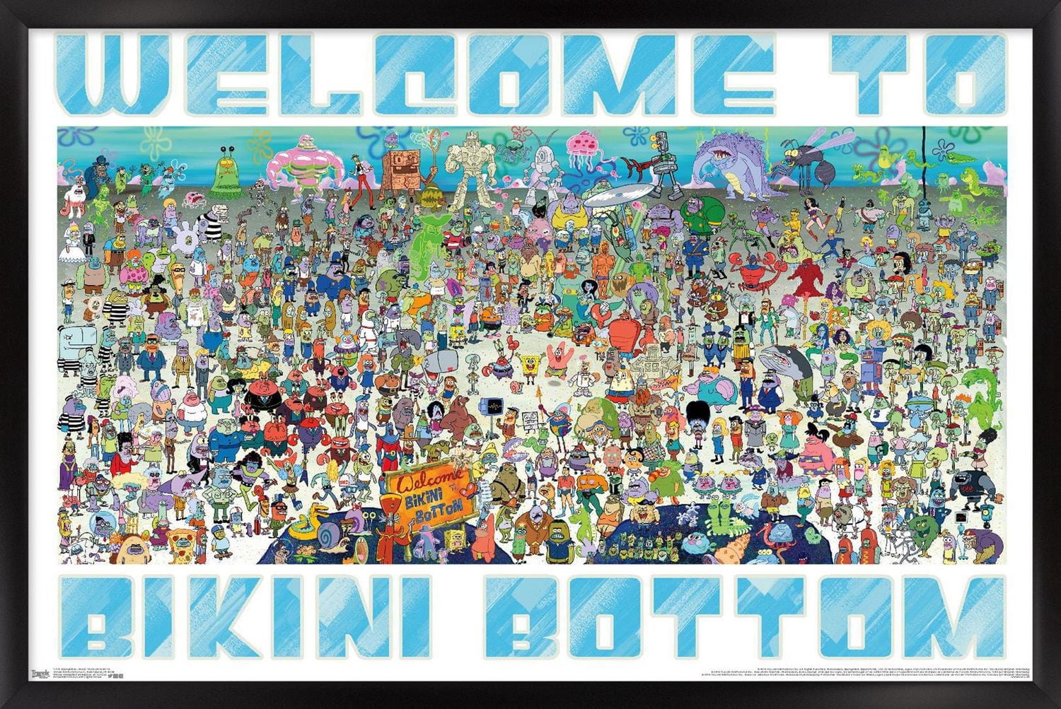 Nickelodeon Spongebob - Every Character Ever 19 Wall Poster, 22.375" x 34"