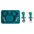 thumbnail image 4 of serony Easy To Clean Baby Silicone Tableware Set Nurture Healthy Eating Habits Effortlessly Feeding Easily dark green 2 5Set, 4 of 6