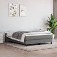 thumbnail image 1 of vidaXL Bed Frame Dark Grey 137x190 cm Full Fabric, 1 of 5